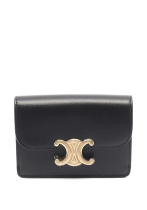 Celine Pre-Owned 2020s Triomphe leather wallet - Black