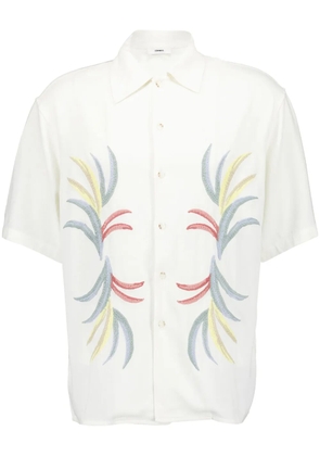 COMMAS embroidered camp-collar shirt - Neutrals