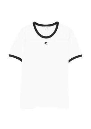 Courrèges ringer logo T-shirt - White