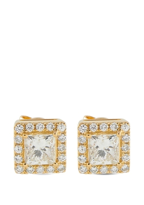 LB Exclusive square diamond stud earrings - Gold