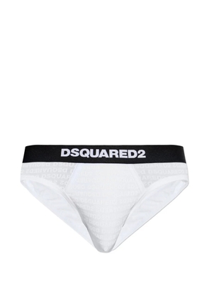 DSQUARED2 logo-print waistband briefs - White