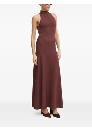 Liviana Conti high-neck sleeveless maxi dress - Brown