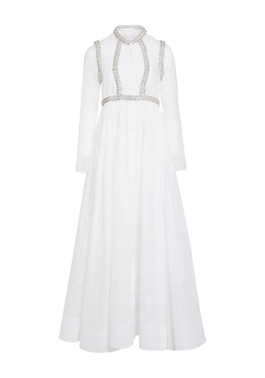 Giambattista Valli embellished long-sleeve maxi dress - White