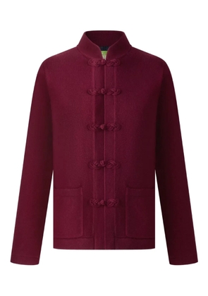 Shanghai Tang knot button tang cardigan - Red