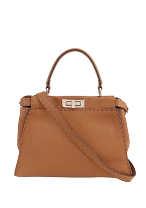 Fendi Pre-Owned 2000-2010 Medium Leather Selleria Peekaboo Iconic satchel - Brown
