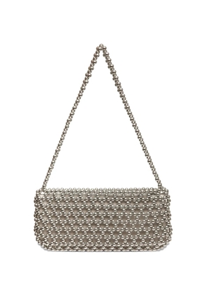 0711 May beaded shoulder bag - Silver