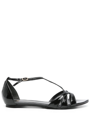 CARRANO leather flat sandals - Black