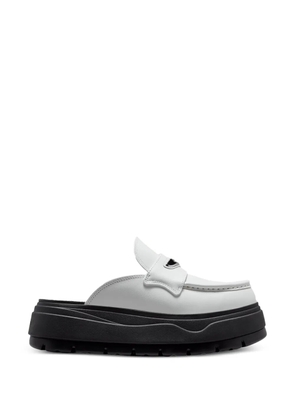 Jordan penny-bar platform mules - White