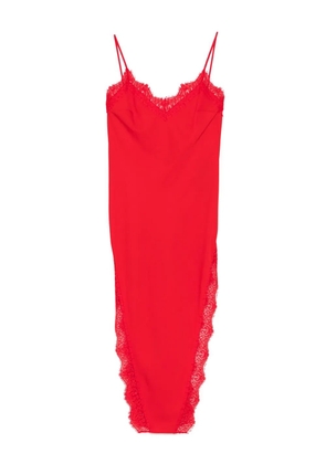NISSA side-slits slip dress - Red
