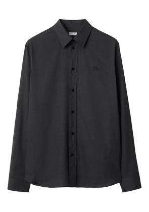 Burberry checked embroidered shirt - Black