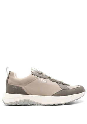 HUGO two-tone panelled sneakers - Neutrals