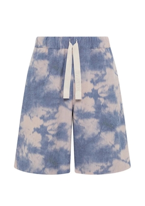 Laneus tie-dye drawstring-fastening shorts - Blue