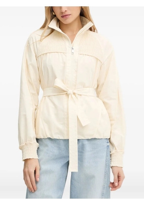 BOSS smocked-panel elasticated jacket - Neutrals