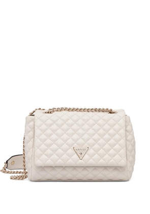 GUESS USA Everlee quilted shoulder bag - White