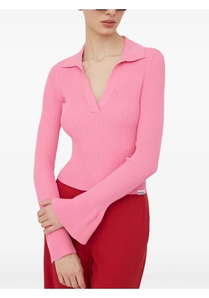 HUGO Soverie bell-sleeve ribbed sweater - Pink