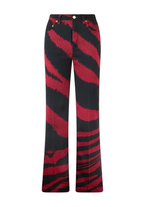 Roberto Cavalli zebra-print jeans - Red