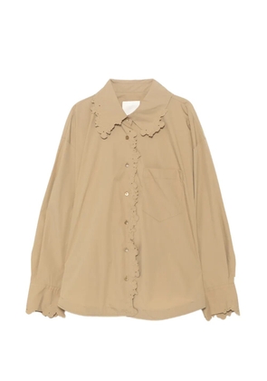 JNBY floral-embroidered shirt - Neutrals