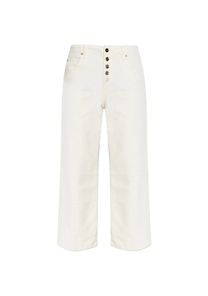 AllSaints Tay button-up panelled jeans - White