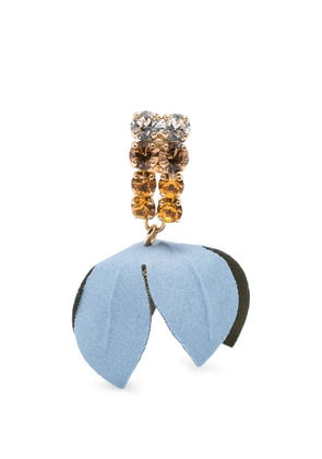 Marni floral-motif drop earring - Green