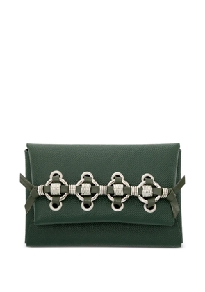 Toga ring detail leather cardholder - Green