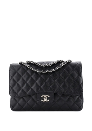 CHANEL Pre-Owned Classic Single Flap Bag Quilted Caviar Jumbo shoulder bag - Black