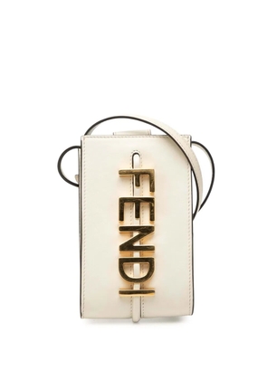 Fendi Pre-Owned 2010-2025 Leather Fendigraphy Phone Pouch crossbody bag - White