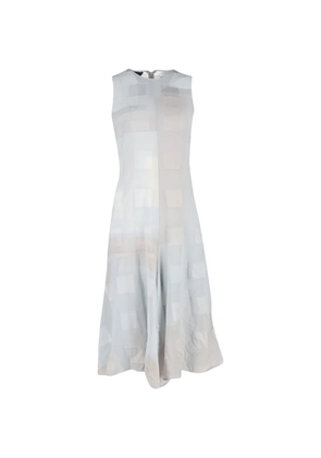 Akris square-patterned midi dress - White