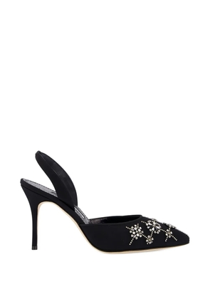 Manolo Blahnik crystal-embellished stiletto pumps - Black