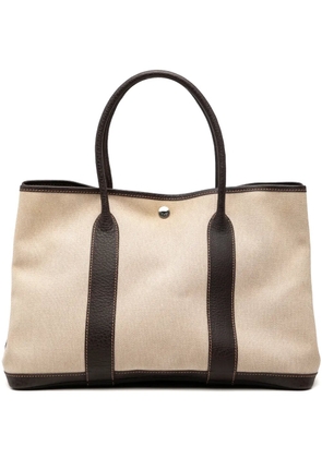 Hermès Pre-Owned 2004 Toile and Buffle Skipper Garden Party 36 tote bag - Brown