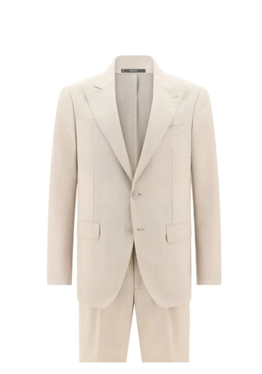 Boggi Milano peak-lapels wool suit - Neutrals