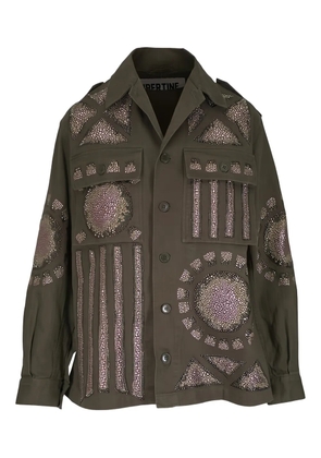 Libertine Athena embellished button-up jacket - Green
