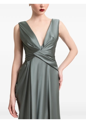 Gemy Maalouf V-neckline maxi dress - Green