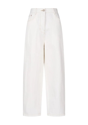 TOMBOY contrast-stitch cotton jeans - White