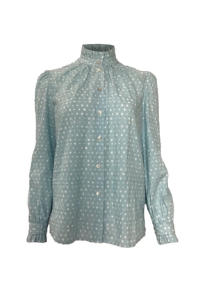 Marc Jacobs Vintage polka-dot ruffled blouse - Blue
