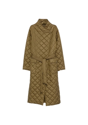Gant Kabát quilted belted coat - Brown