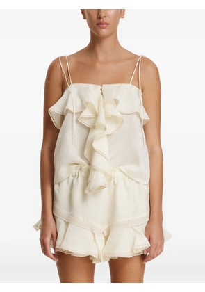 PNK ruffled trim top - Neutrals