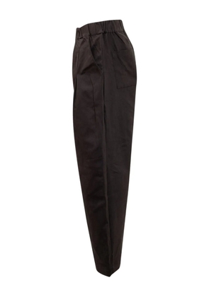 A Paper Kid pleated elasticated-waist trousers - Black