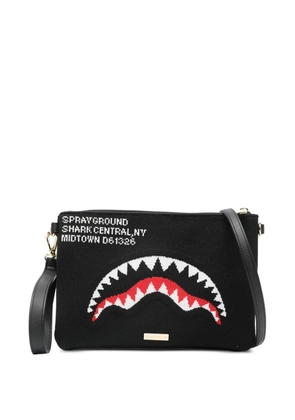 Sprayground shark-graphic clutch bag - Black