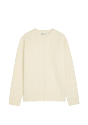 Róhe cable-knit crew-neck sweater - Neutrals