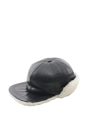 Christian Dior Pre-Owned earmuffs lamb leather cap - Black