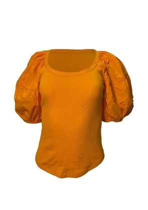 Ulla Johnson puff-sleeve scoop-neck top - Orange