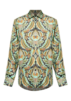 ETRO paisley-print silk shirt - Green