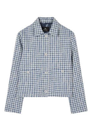 PS Paul Smith houndstooth-pattern jacket - Blue