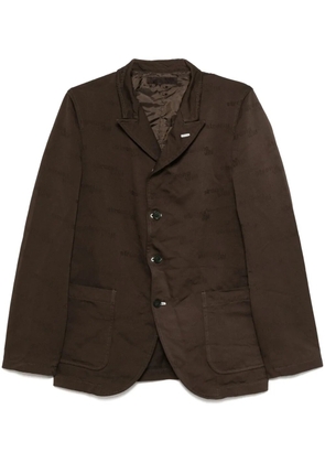 Comme Des Garçons Shirt patterned-jacquard blazer - Green
