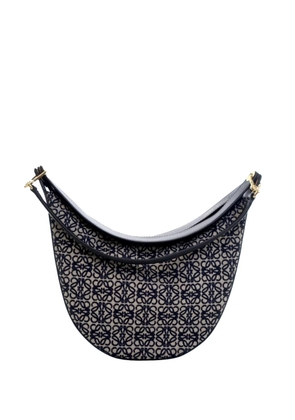 Loewe Pre-Owned 2000-2025 Small Anagram Canvas Luna hobo bag - Black