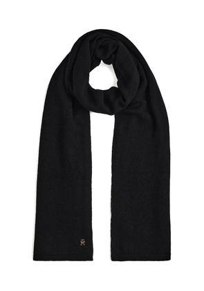 Tommy Hilfiger logo-plaque scarf - Black
