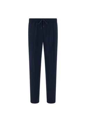 Boggi Milano drawstring seersucker trousers - Blue
