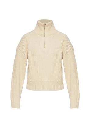 A.P.C. zip funnel-neck sweater - White