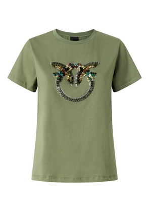PINKO sequin-embellished T-shirt - Green