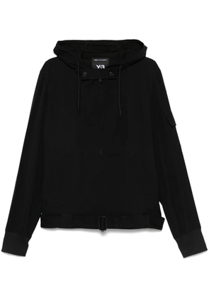 Y-3 twill hooded jacket - Black